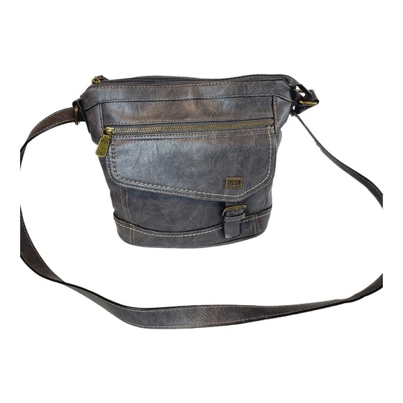 b.o.c. Handbags - b.o.c. gray marbled cross body purse